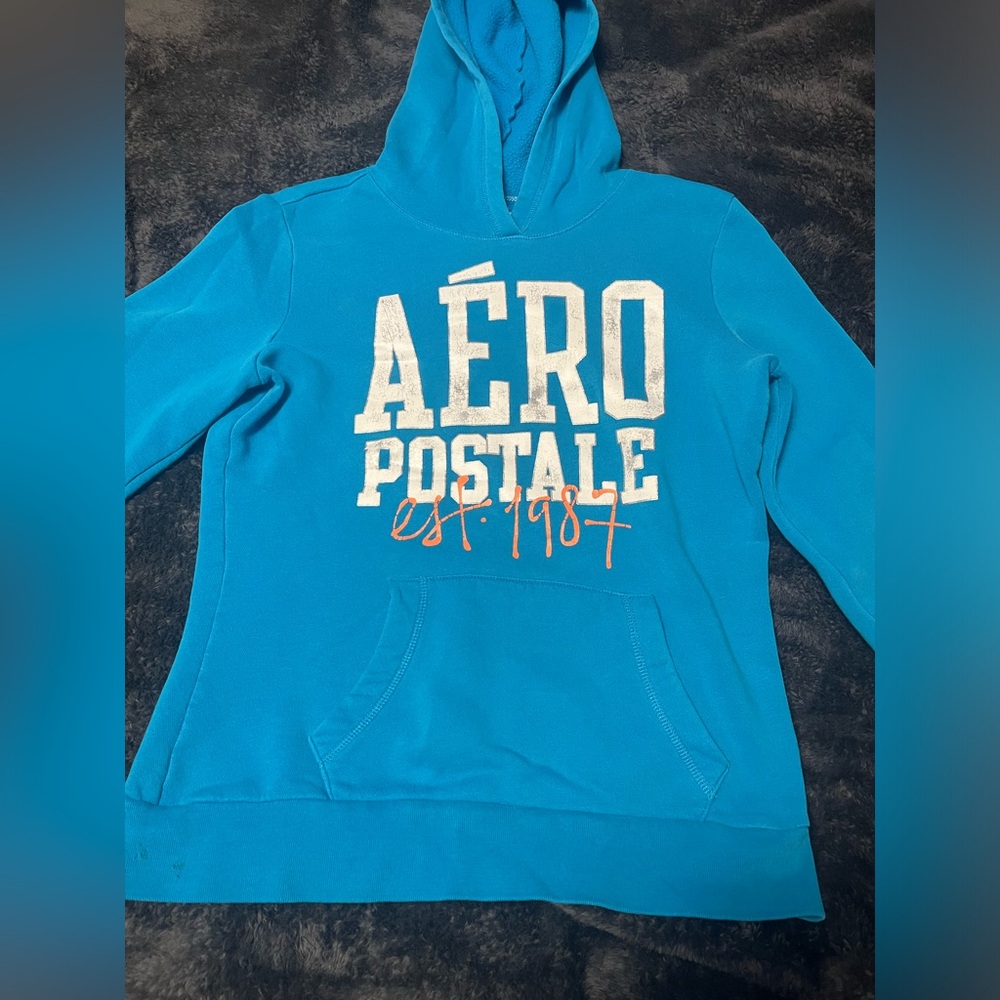 Aeropostale Vibrant Blue Fleece Jacket.